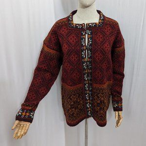 Dale of Norway hand knitted Wool cardigan Size Small